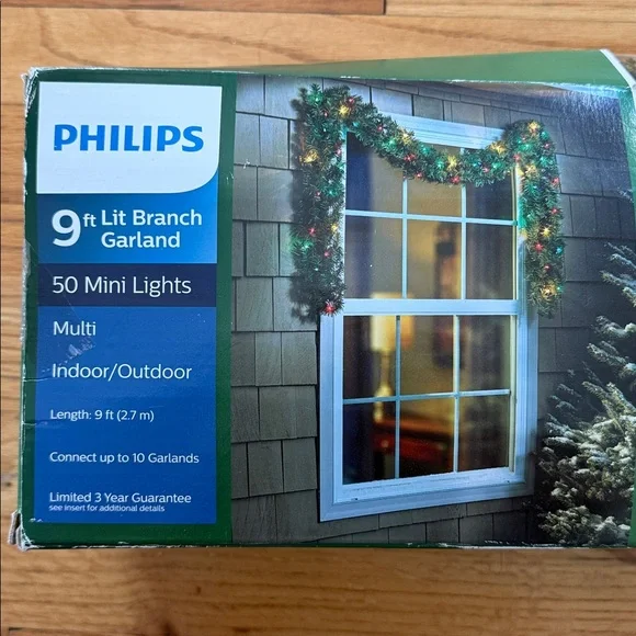 Philips 9ft Multi-Color Lit Garland with Mini Lights - Picture 2 of 7